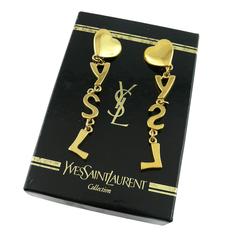 Yves Saint Laurent Vintage Iconic Initial Dangling Earring 2
