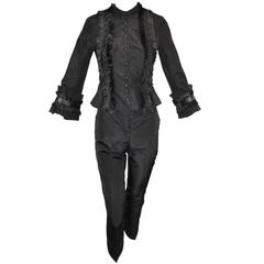A/W 2002 Alexander McQueen Savage Beauty Met Fringe Jacket Pant Suit 11