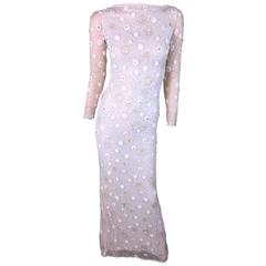 S/S 1995 Atelier Versace Gianni Ivory Silk Embellished Wedding Bridal Gown Dress 6