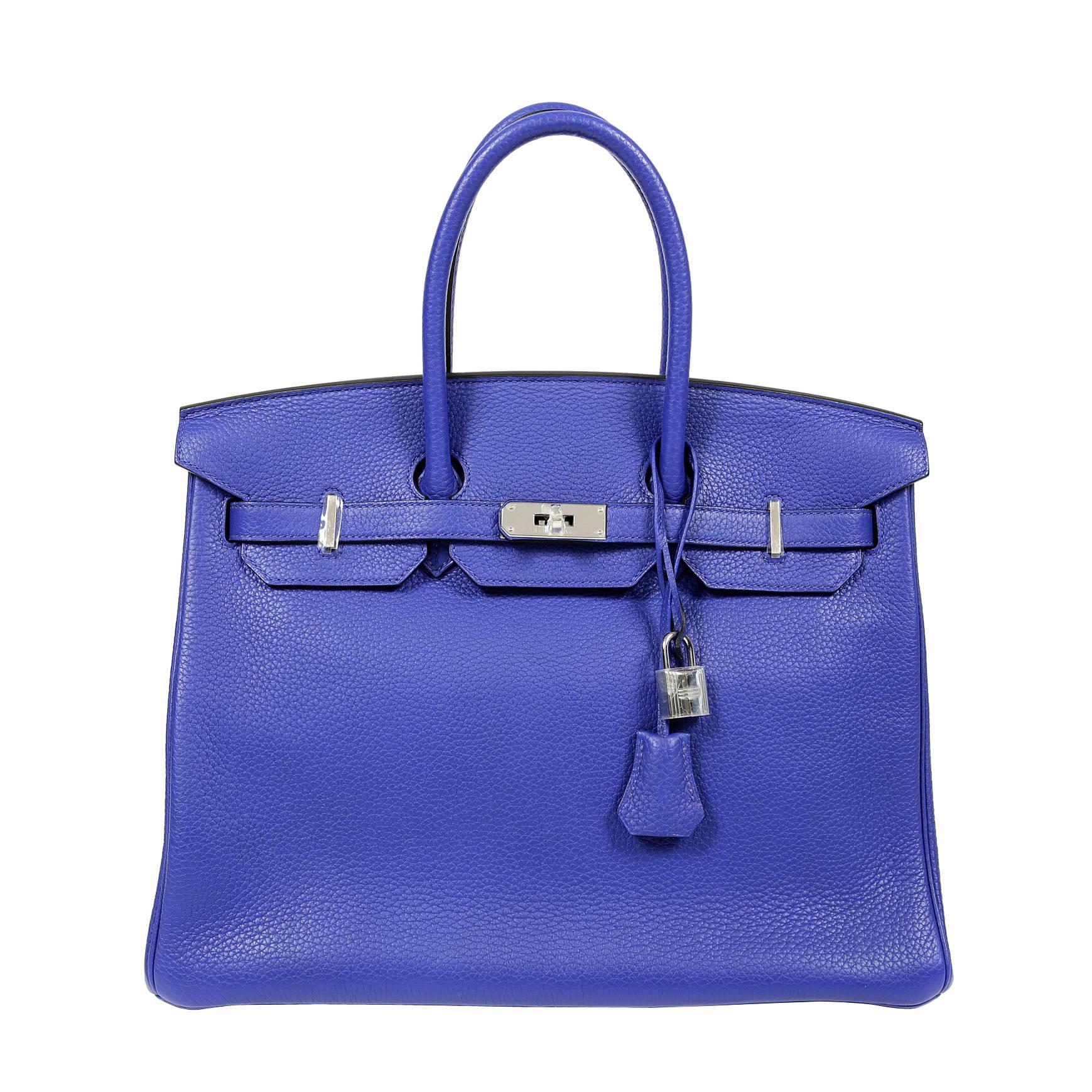 Hermès Blue Electric Togo 35 cm Birkin with Palladium