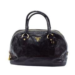 Prada Bauletto Bowler bag Black Patent / Vernice Leather
