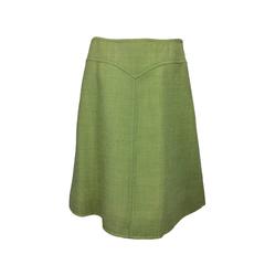 Courreges Hyperbole mint green wool skirt 1970s