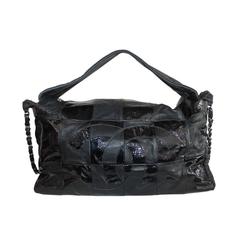 Chanel Black Lambskin Quilted Shiny Leather No. 11 Hobo Bag with SHW Chain 9