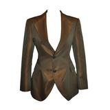 Blazer déconstruit en soie bronze de Junya Watanabe pour Comme des Garçons