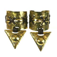 Hand hammered Cuffs, Claire Deve for Claude Montana 11