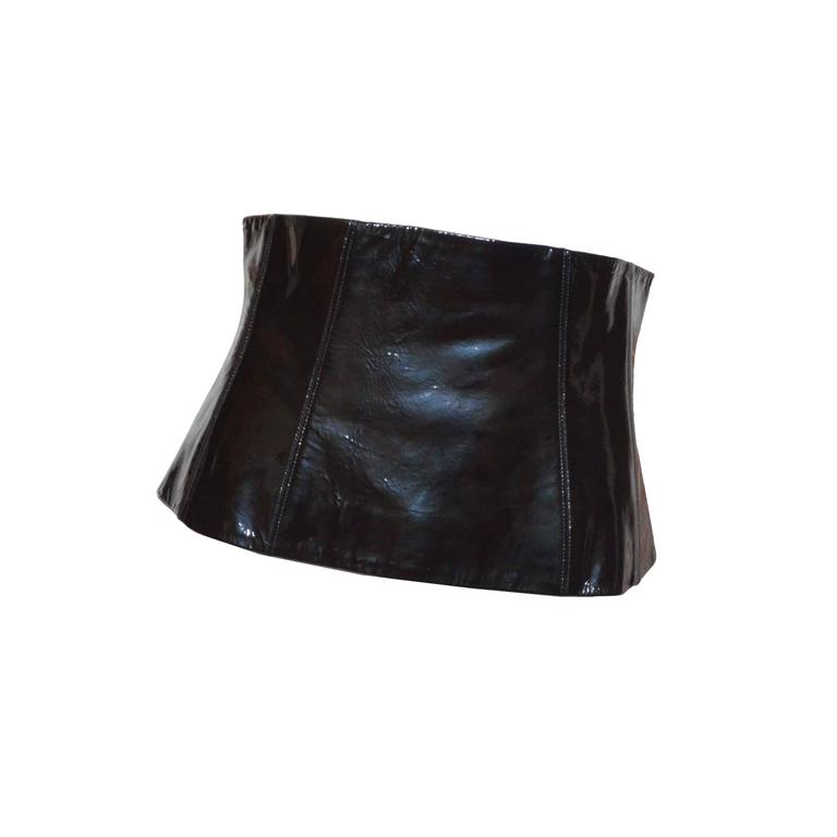 Chanel 01A Patent Lambskin Leather Corset Belt at 1stDibs | patent ...