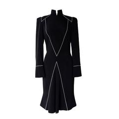 Thierry Mugler Couture Silk Streamline Military Dress 12