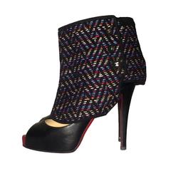 Chanel Multicolor Tweed Gaiters/Boot Covers 