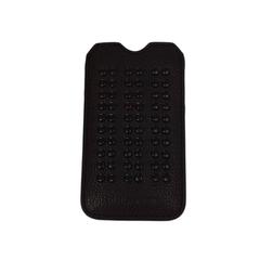 Burberry Black Leather Studded Cellphone Case