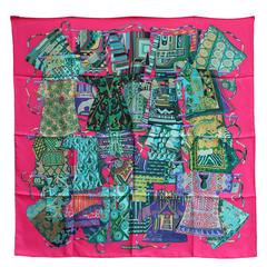 2009 Hermes « Voyage en étoffes » Square Silk Twill Scarf