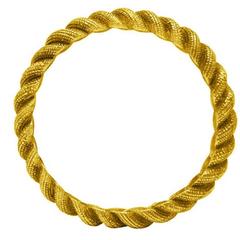 1980's Chanel Gold Twisted Rope Style Bangle 