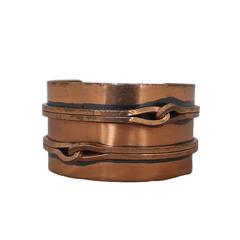 Renoir Vintage Copper Double Strand Loop Design Cuff Bracelet - 1950's 2