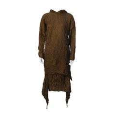 1980's Issey Miyake Brown Crinkled Set 11