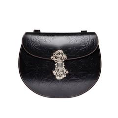 Smerrell. A double-sided, austere and decorative, hand-sewn shoulder bag