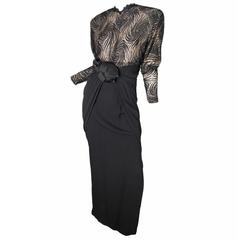 Galanos Lace Evening Gown  