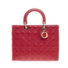 Christian Dior Lady Dior Cannage Quilt Lambskin Large