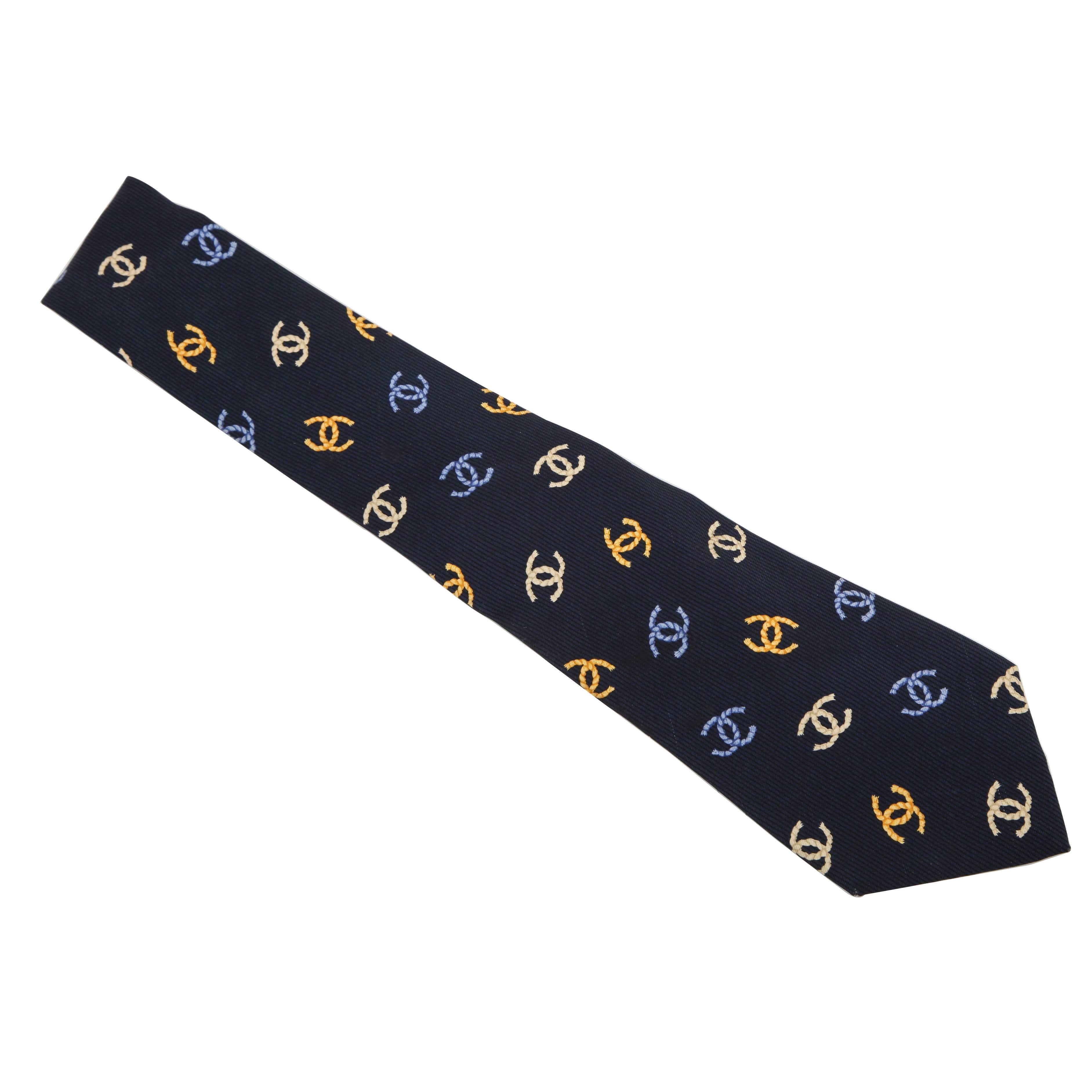 Rare Chanel CC Logo Tie