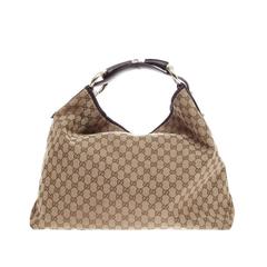 Gucci Horsebit Hobo GG in tela grande
