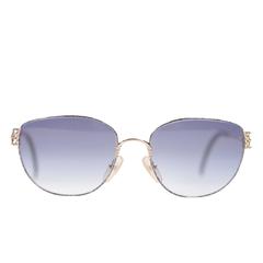 CHRISTIAN DIOR Vintage Gold Metal SUNGLASSES Mod 2880 53/17 Blue SHADES