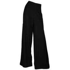 Adam Lippes Black High Waist Wide Leg Pants sz 12