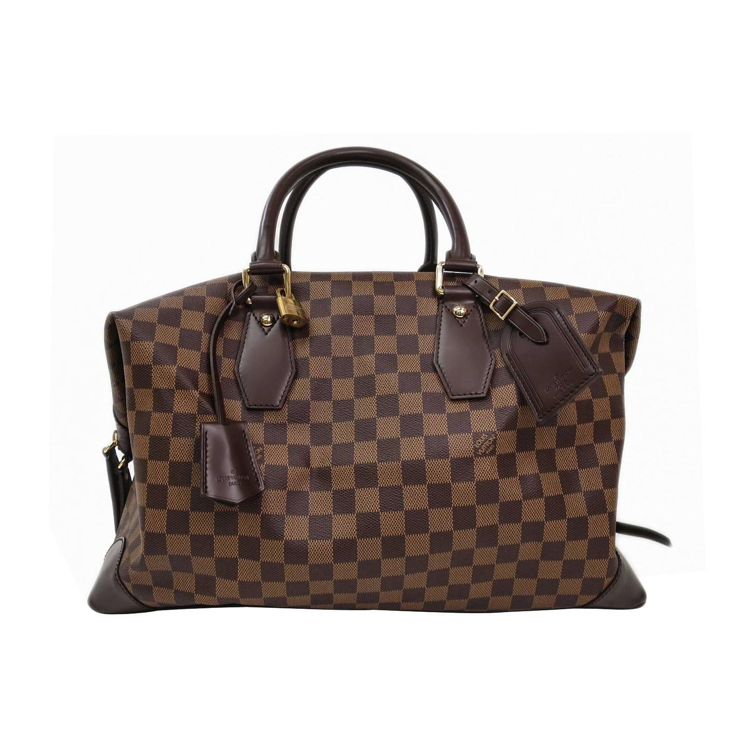 Louis Vuitton Damier Canvas Ebene Vaslav Top Handle Duffle Travel Shoulder Bag at 1stdibs