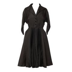 1950s Jacques Fath New Look Silk Dress