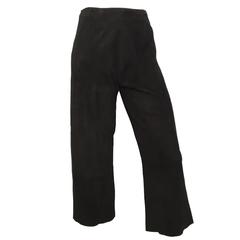 Hermes Black Lambskin Gaucho Pants Size 4 / 36.