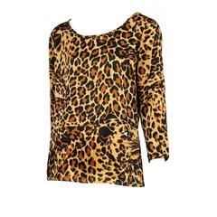 Yves Saint Laurent Leopard Silk Blouse 