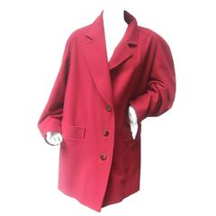 Missoni Donna Berry Color Wool 3/4 Length Coat Made in Italy 7