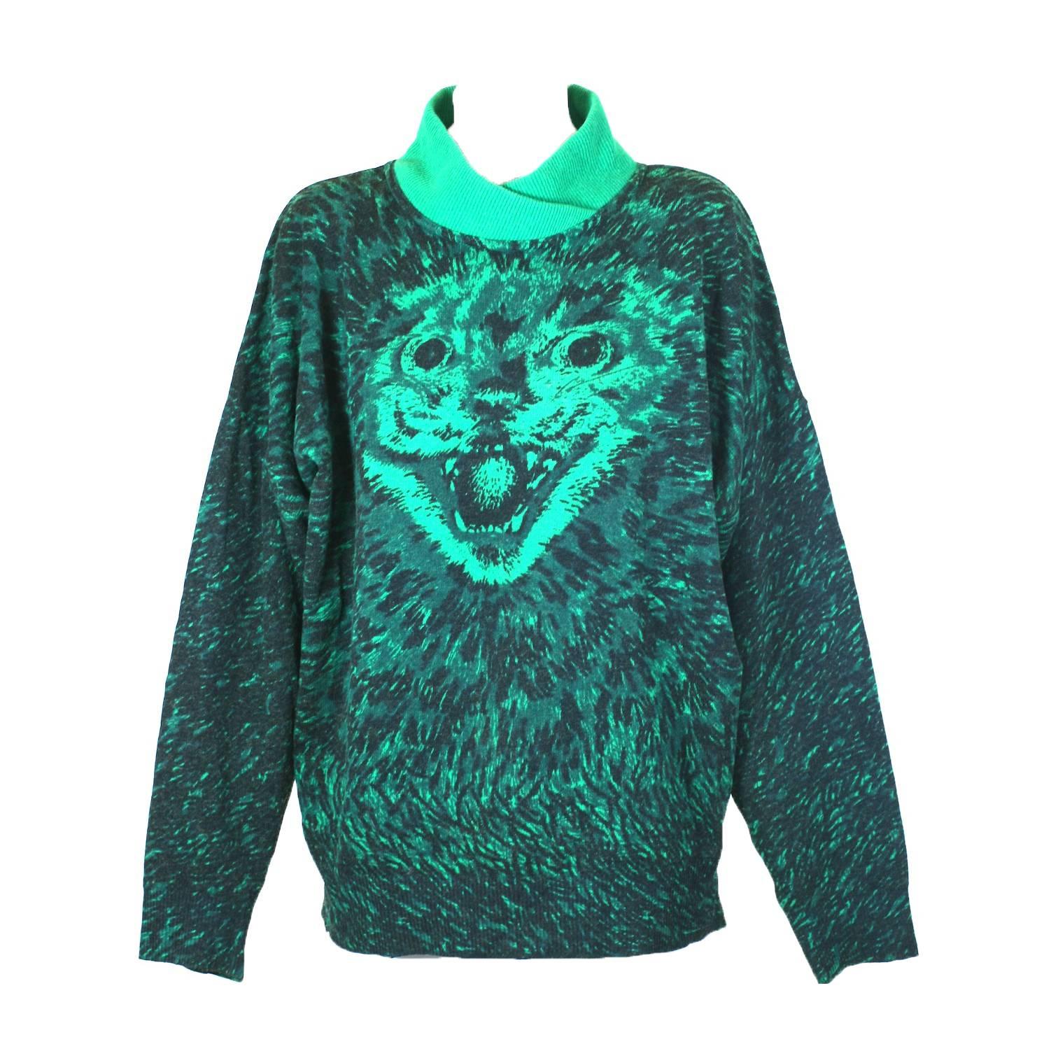 Krizia Scary Cat Sweater, Animal Series