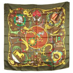 Gucci Silk Scarf Horse Motif Never worn 1990s 1