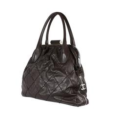 Chanel Chocolate Brown Expandable Frame Bag