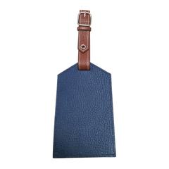New Hermes Luggage Tag / Bag Charm - Blue and Brown 8