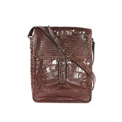 Prada Brown Crocodile Crossbody Bag 7