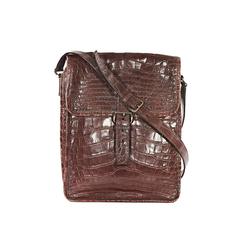 Prada Brown Crocodile Crossbody Bag