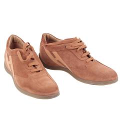 HOGAN Italian Light Brown Suede SNEAKERS Shoes TRAINERS Lace Up Sz 38