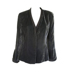 armani collezioni silber/graue Samtjacke