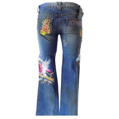 1990er Dolce & Gabbana Hawaii Denim Jeans NWOT
