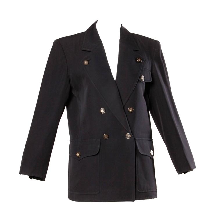 Yves Saint Laurent Rive Gauche Vintage Wool Boyfriend Blazer Jacket