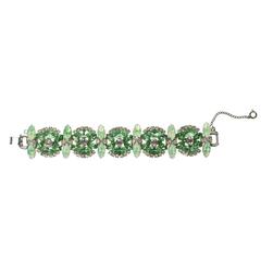 Vintage Spring Green Rhinestone Juliana Bracelet 7