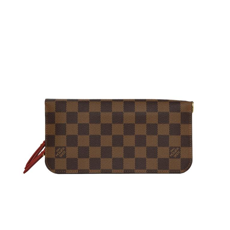 Louis Vuitton Damier Insolite Snap Wallet With Red Interior For Sale at 1stdibs
