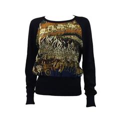 Hermes Paris Sweater with Silk Front.   Grand Cortege A Moscou