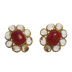 1994 Chanel Poured Glass Earrings
