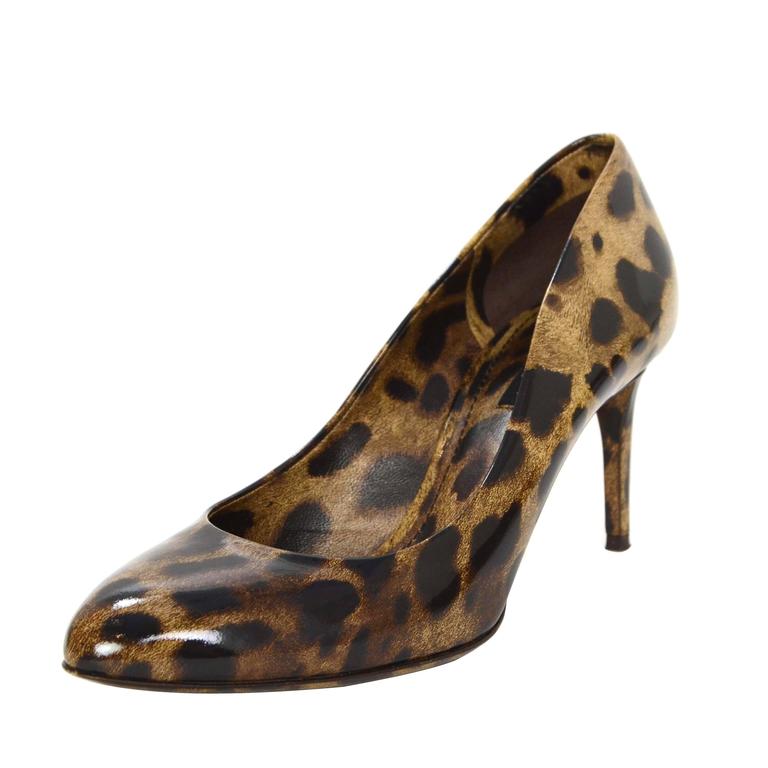 leopard patent pumps