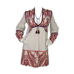 Gucci White & Floral Print Tunic/Dress sz 40