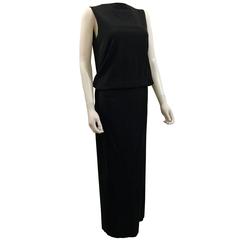 Jil Sander stylish long black dress.  
