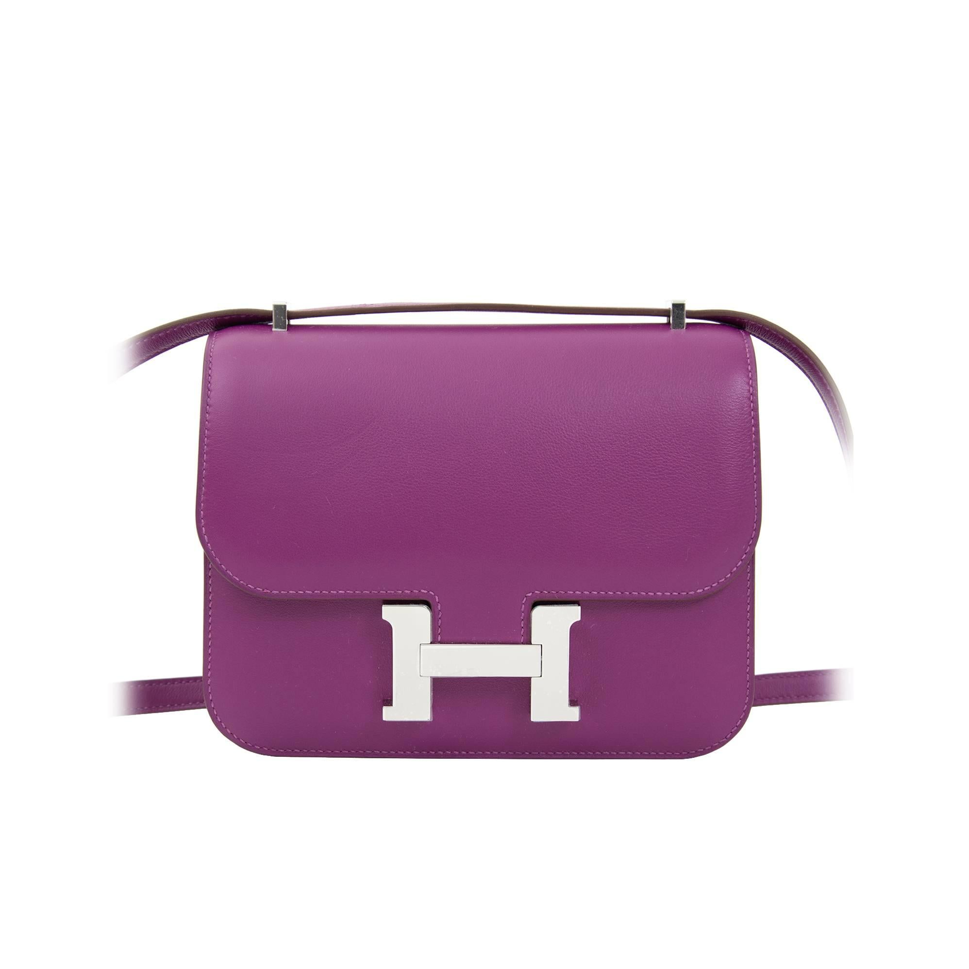 Brand New Hermes Anemone Constance Mini Veau Swift PHW