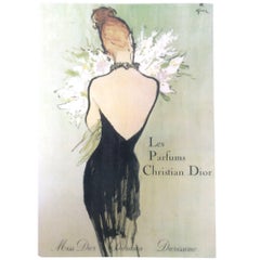 Affiche publicitaire vintage Christian Dior - Années 1940