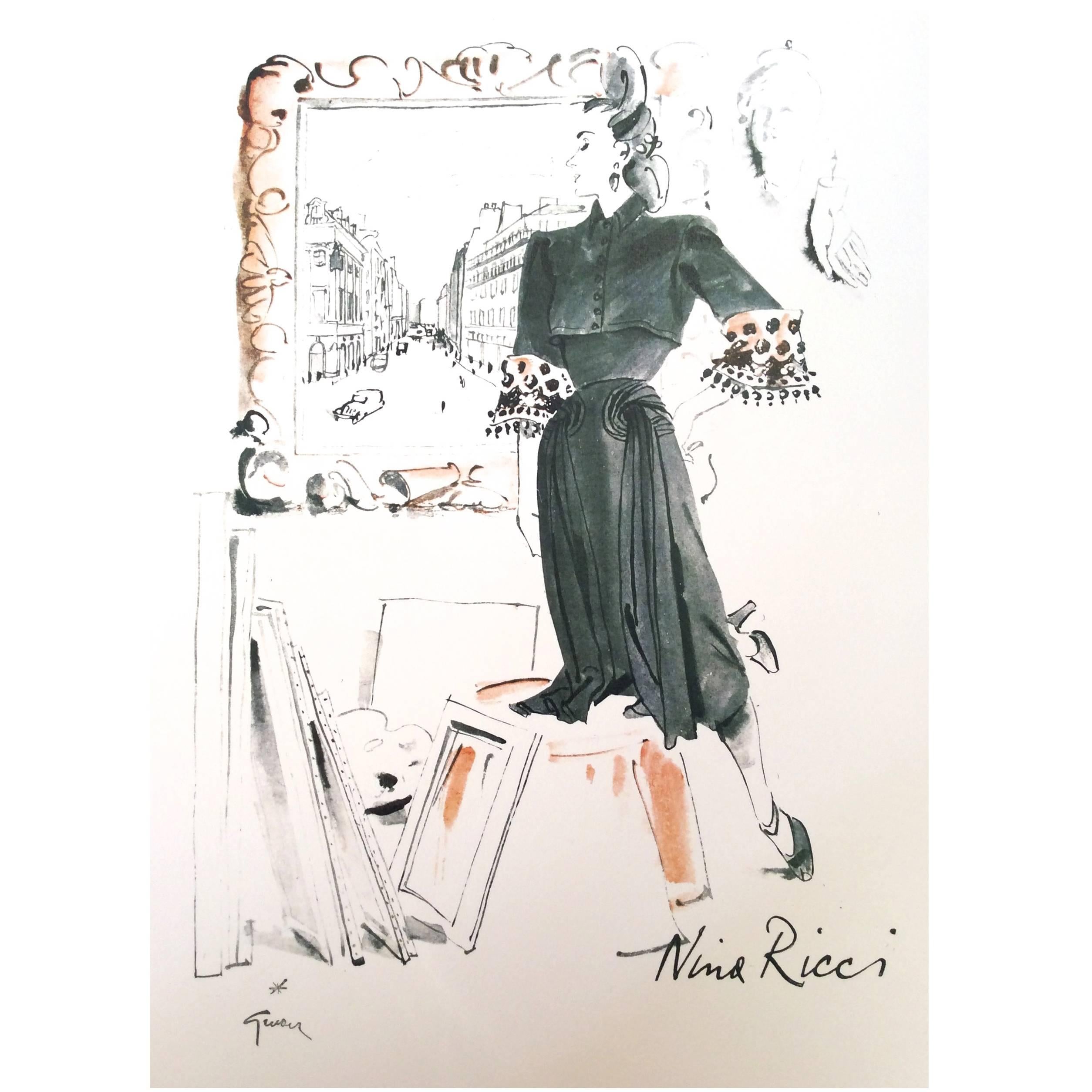 Vintage Nina Ricci Ad Print - 1960's - Rare For Sale