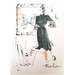 Vintage Nina Ricci Ad Print - 1960's - Rare 11
